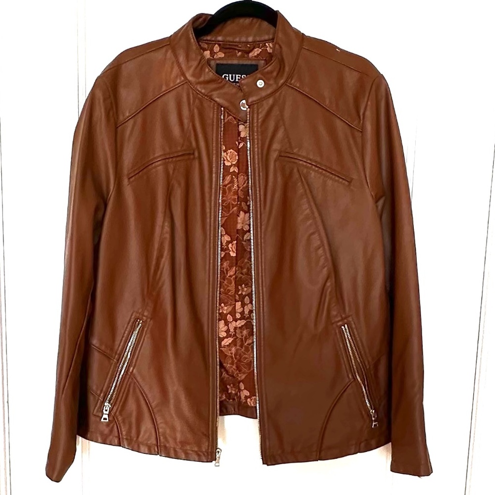 Guess Faux Leather Moto Jacket